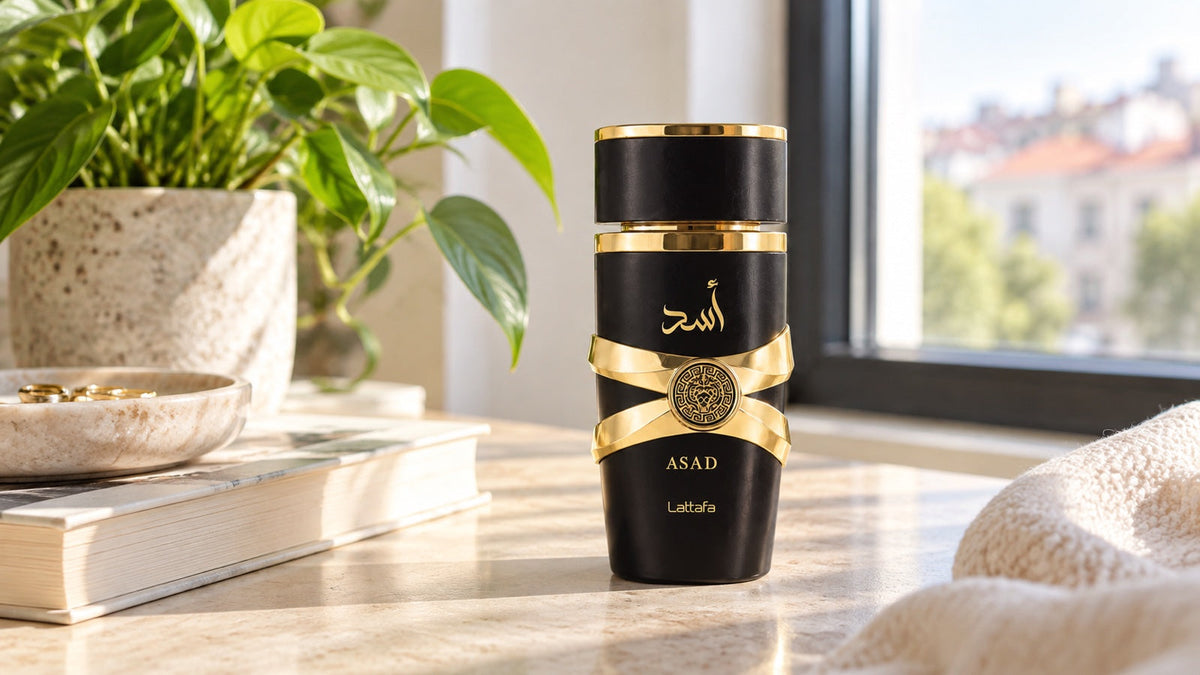 Lattafa Asad EDP 100 ml na fotografii k článku Od vzorku k celému flakonu: jak nekoupit naslepo.