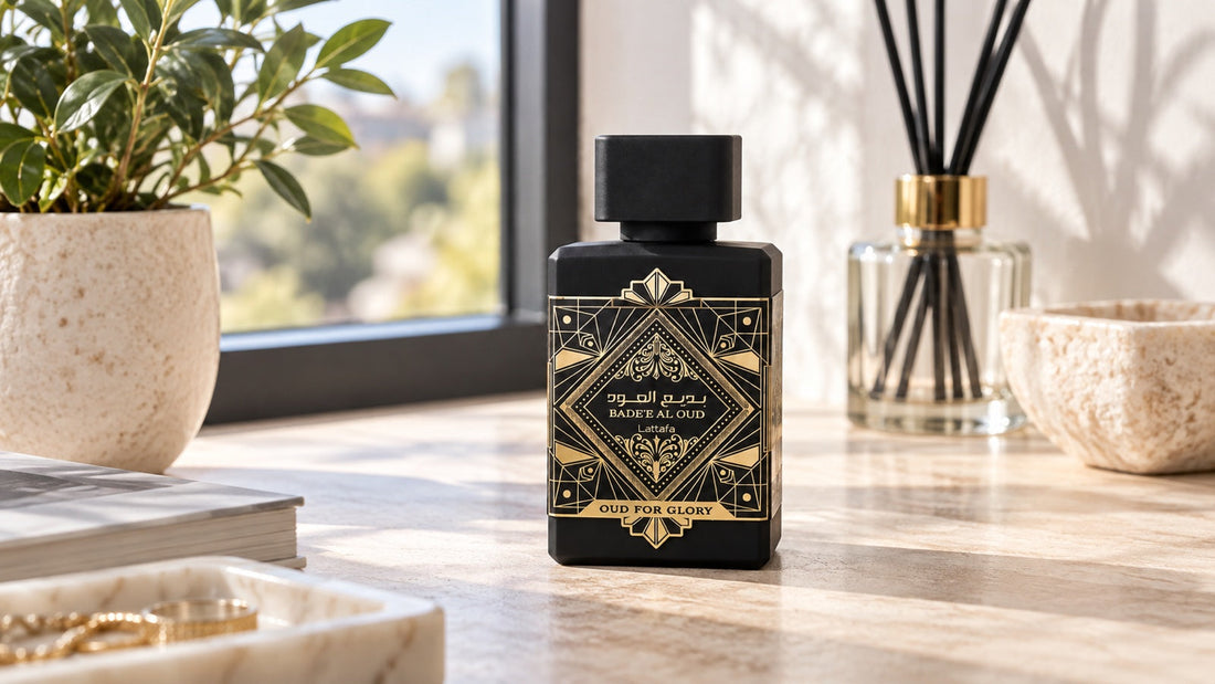Lattafa Bade'e Al Oud For Glory EDP 100 ml na fotografii k článku Celé flakony s dlouhou výdrží do 1 000 Kč.
