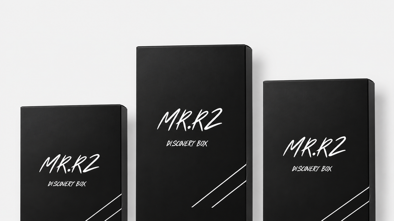 Dárkové sety vzorků – zavřené krabičky MrRizz Discovery Box