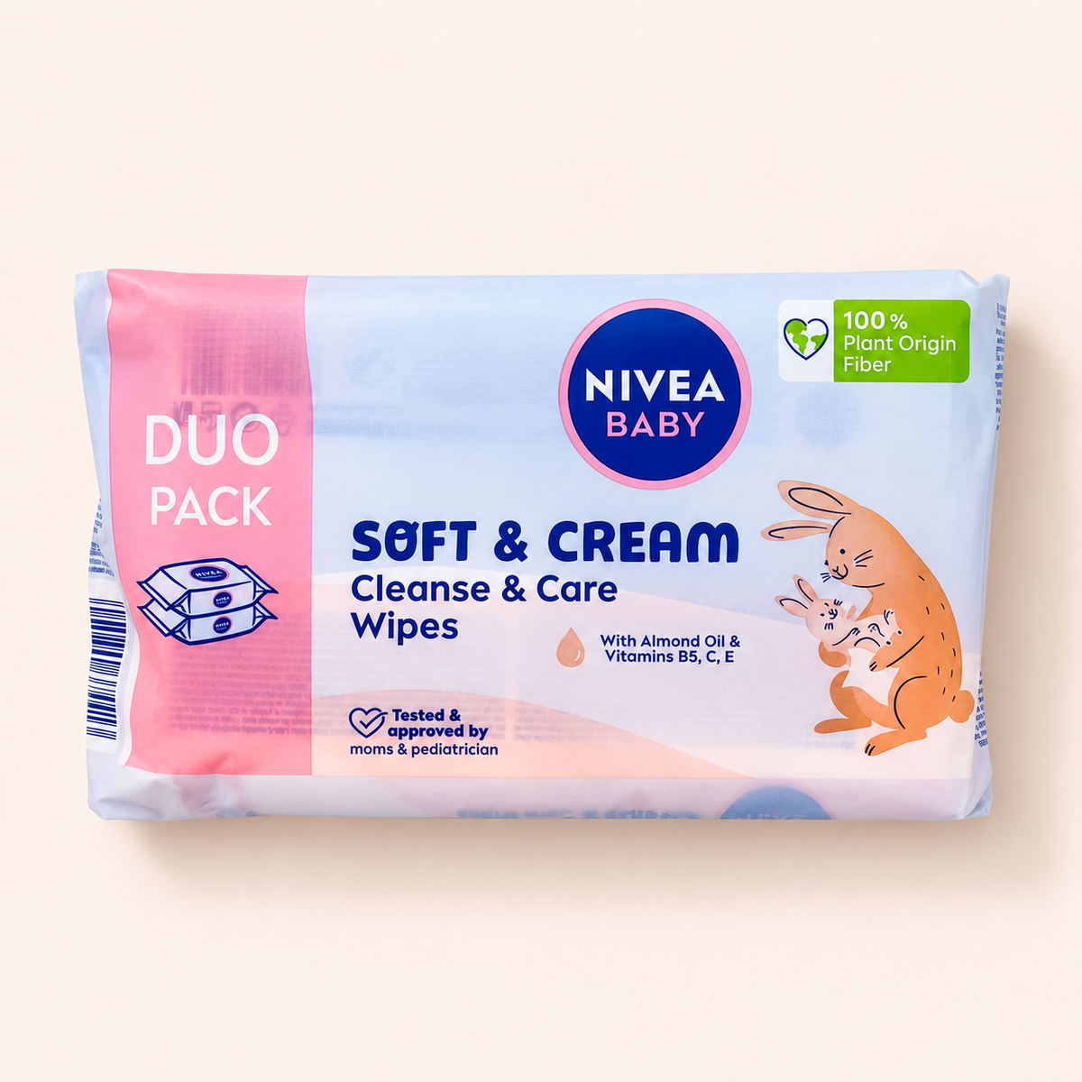 Nivea Baby Soft & Cream Cleanse & Care Wipes 2x57 ml