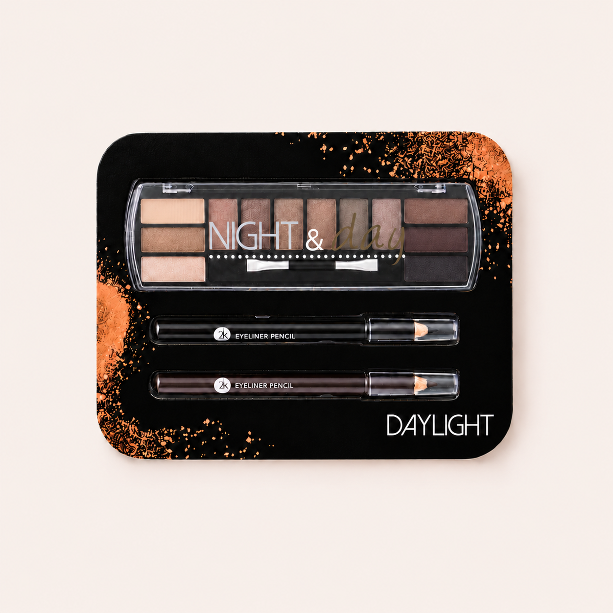 2K Night & Day Daylight – sada paletky očních stínů 8,16 g a dvou tužek na oči – MrRizz