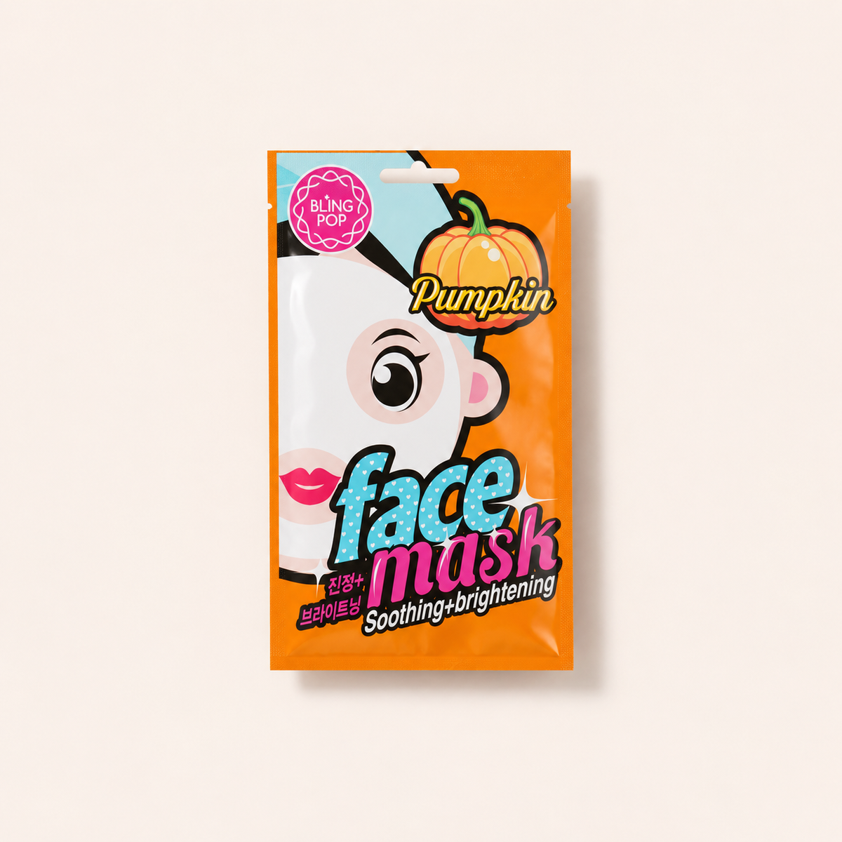 Bling Pop Face Mask Pumpkin Soothing + Brightening 20 ml – pleťová maska – MrRizz