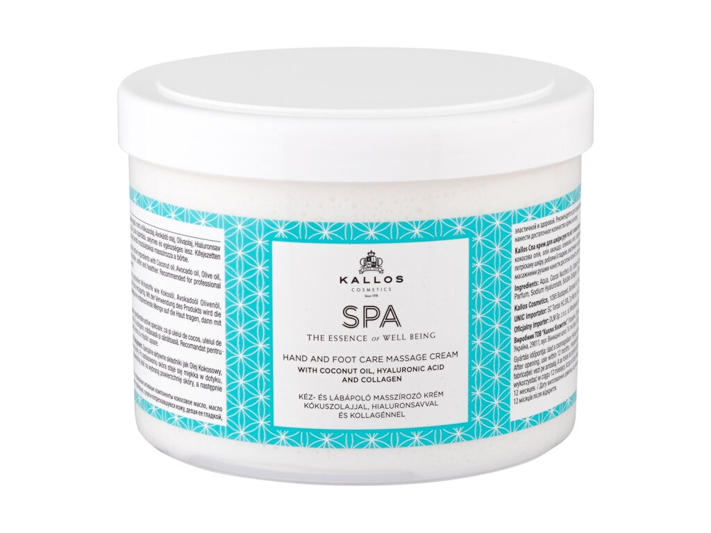 Kallos Cosmetics SPA Hand And Foot Massage Cream 500 ml - 500ml - Tělový krém