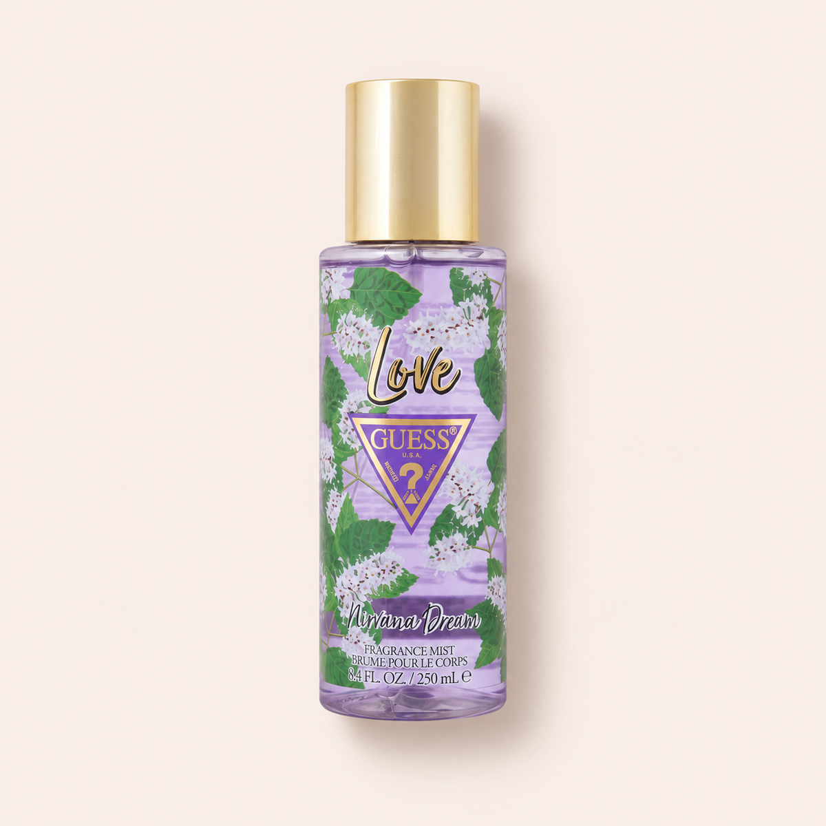GUESS Love Nirvana Dream 250 ml – produktová fotografie na béžovém pozadí MrRizz