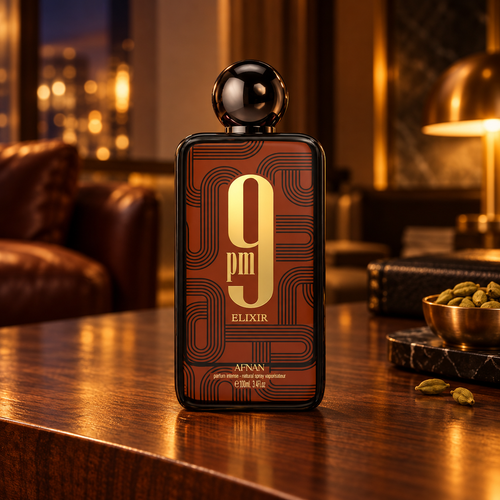 Afnan 9pm Elixir Extrait 100 ml – produkt v prostředí