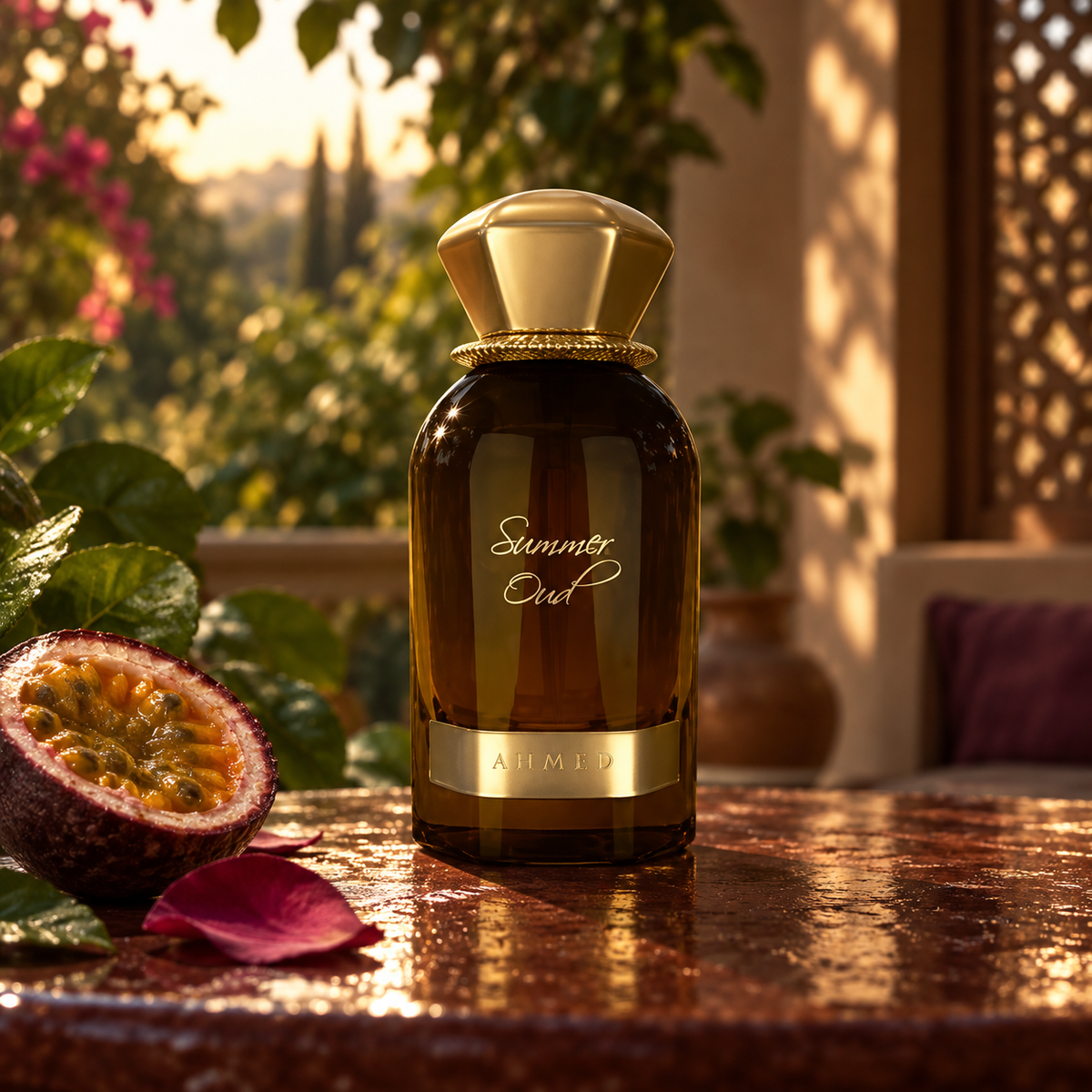 Ahmed Al Maghribi Summer Oud 60 ml – produkt v prostředí