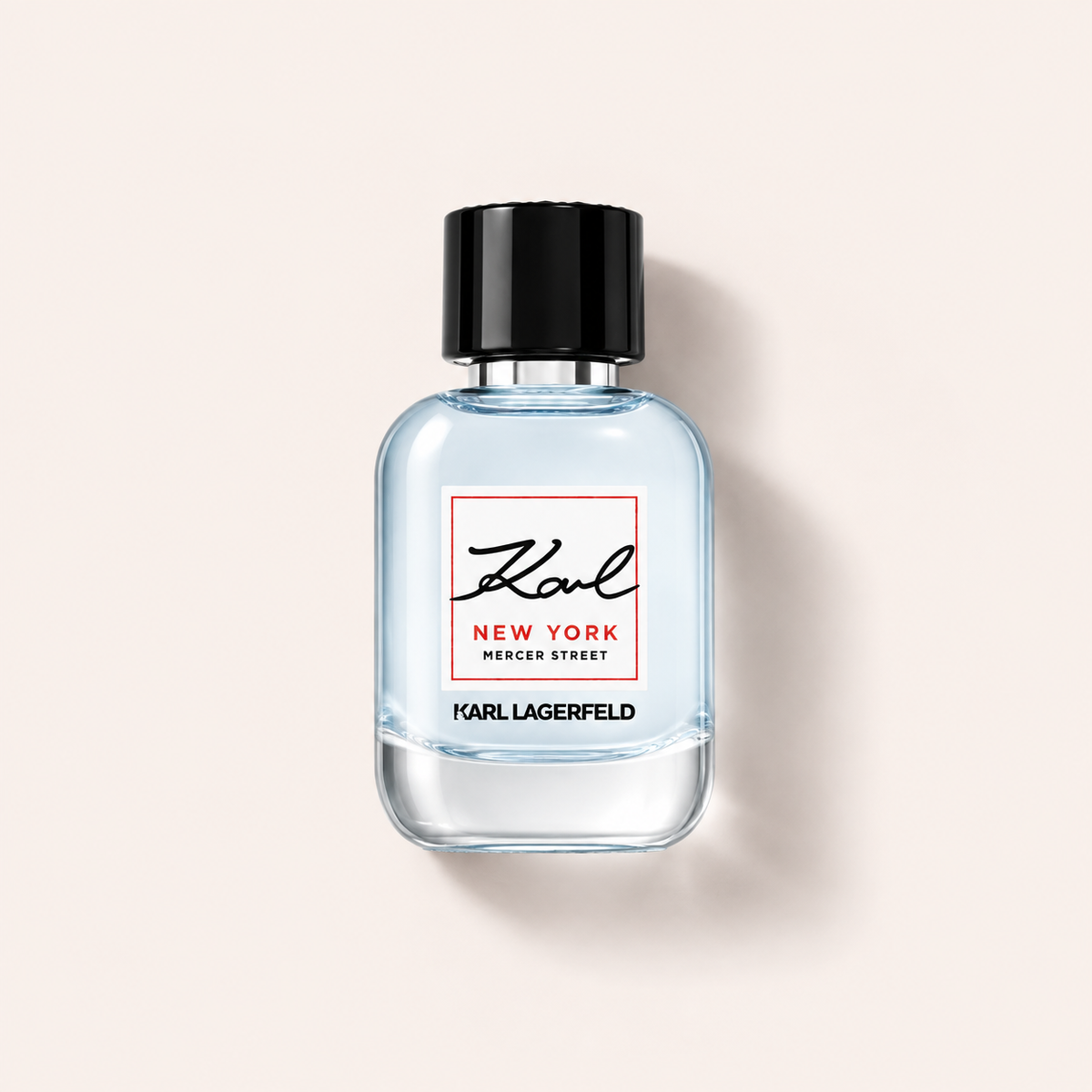 Karl Lagerfeld New York Mercer Street EDT 60 ml ve světle modrém skleněném flakonu s černým uzávěrem – MrRizz