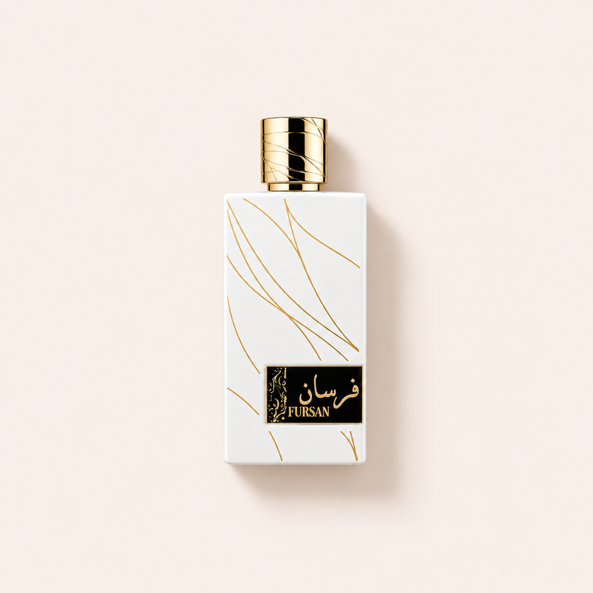 Khadlaj Fursan White EDP 100 ml na béžovém pozadí – MrRizz
