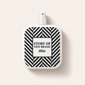 Bílý flakon New Brand Story Of New Brand White EDT 100 ml tester s černým vzorem a odkrytým rozprašovačem – MrRizz