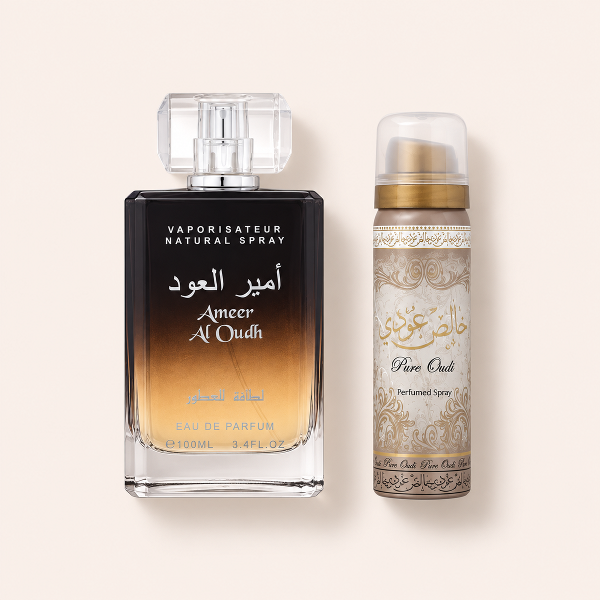 Lattafa Ameer Al Oudh dárková sada EDP 100 ml + parfémovaný sprej 50 ml – MrRizz