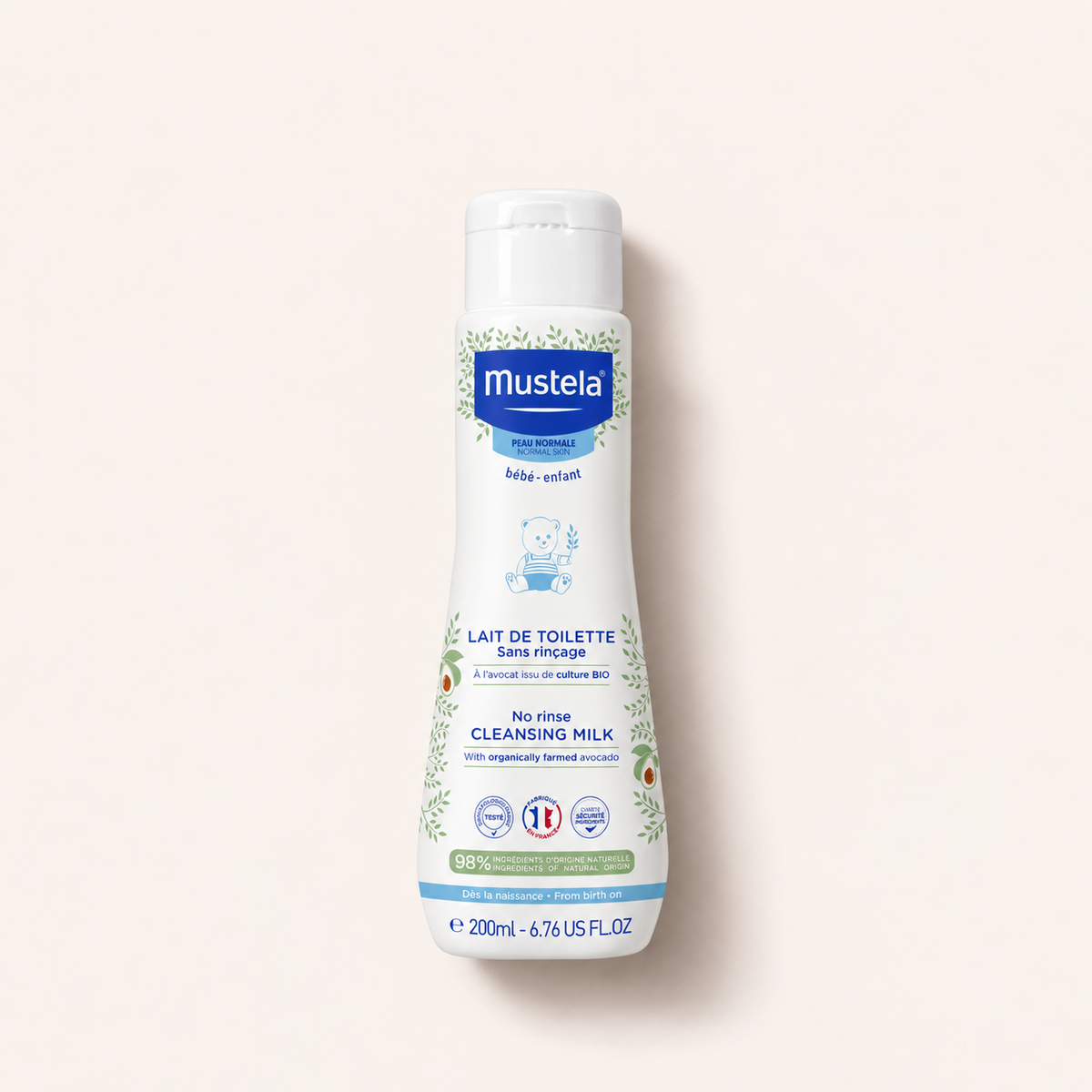 Mustela Bébé No Rinse Cleansing Milk 200 ml – tělové mléko – MrRizz