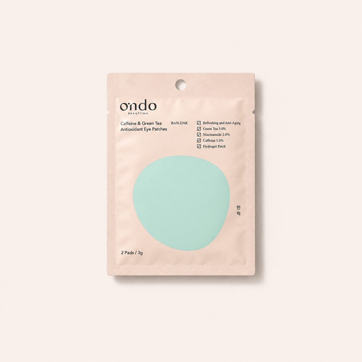 Ondo Beauty 36.5 BAN-JJAK Caffeine & Green Tea Antioxidant Eye Patches 3 ml – maska na oči – MrRizz