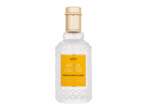 Flakon 4711 Acqua Colonia Starfruit & White Flowers Kolínská voda 50 ml na béžovém pozadí – MrRizz