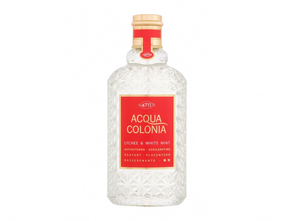 Flakon 4711 Acqua Colonia Lychee & White Mint Kolínská voda 170 ml na béžovém pozadí – MrRizz