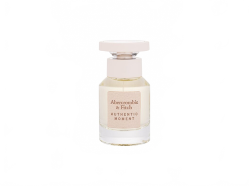 Flakon Abercrombie & Fitch Authentic Moment EDP 30 ml na béžovém pozadí – MrRizz