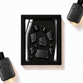 Parfemovy obraz Parfums de Marly Herod v cernem ramu - ilustracni fotografie