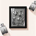 Parfemovy obraz Amouage Reflection 45 Man v cernem ramu - ilustracni fotografie