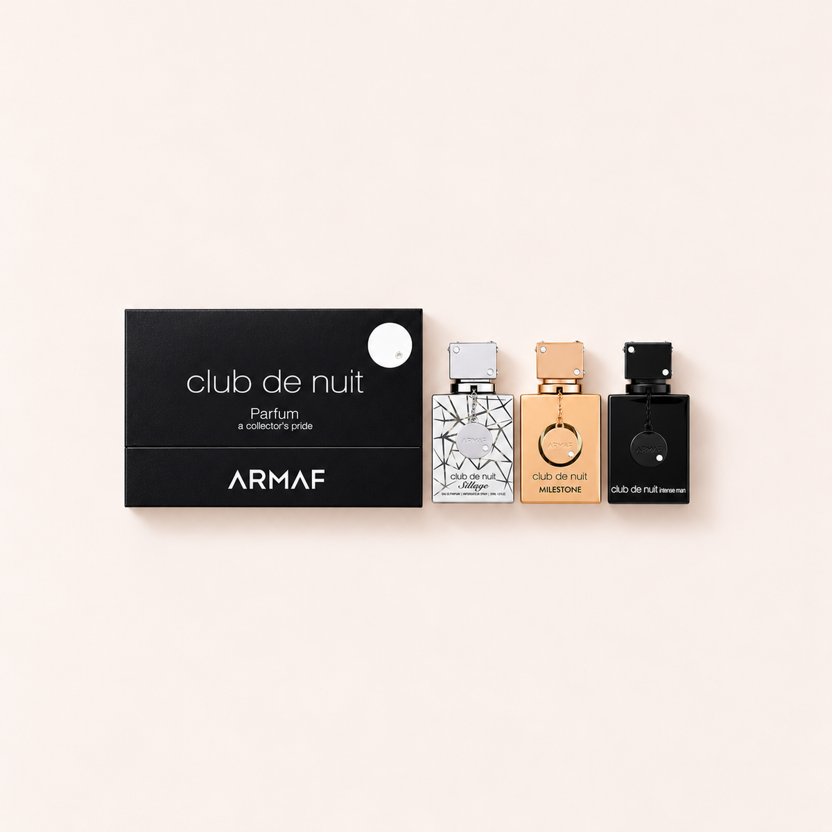 Armaf Club de Nuit A Collector's Pride – sada Sillage, Milestone a Intense Man po 30 ml