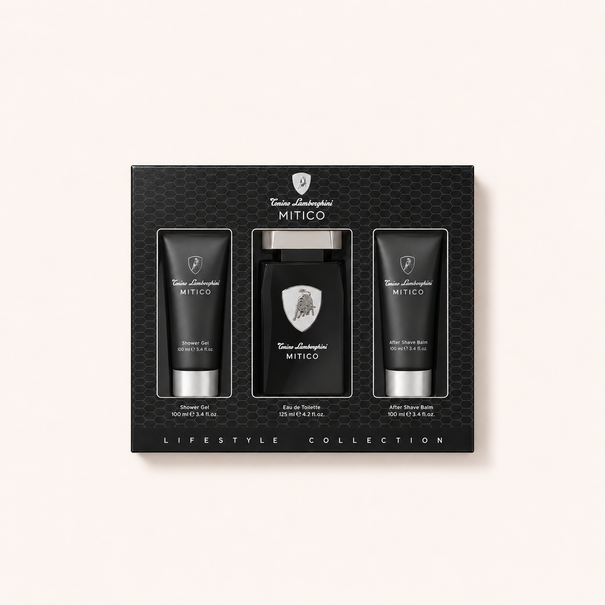 Tonino Lamborghini Mitico dárková sada EDT 125 ml + sprchový gel 100 ml + balzám po holení 100 ml – MrRizz