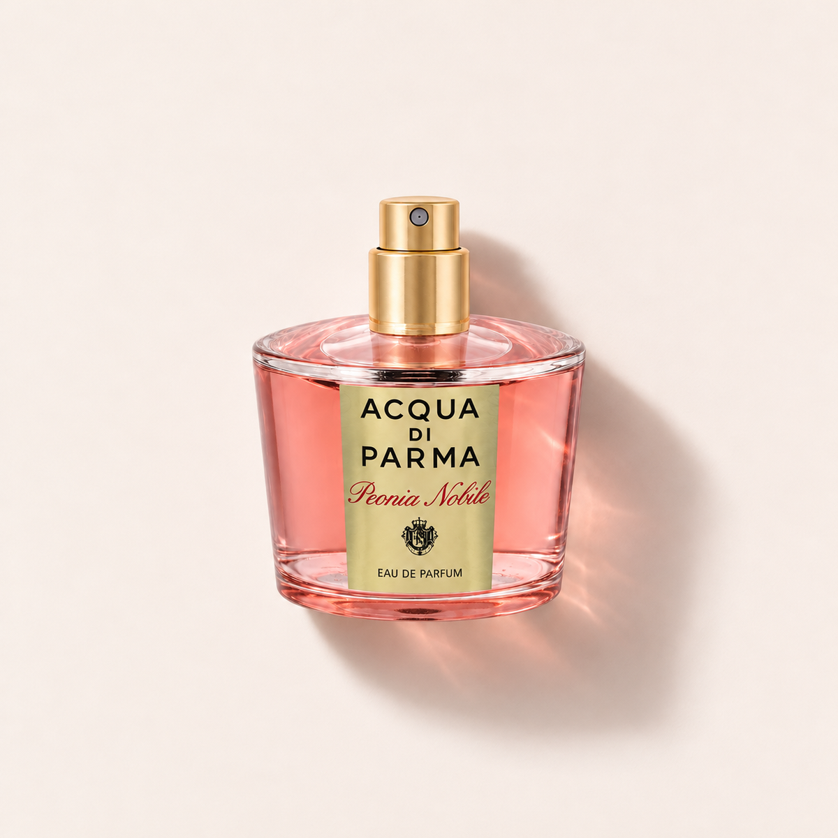 Flakon Acqua di Parma Le Nobili Peonia Nobile 100 ml tester bez víčka na světlém pozadí – MrRizz
