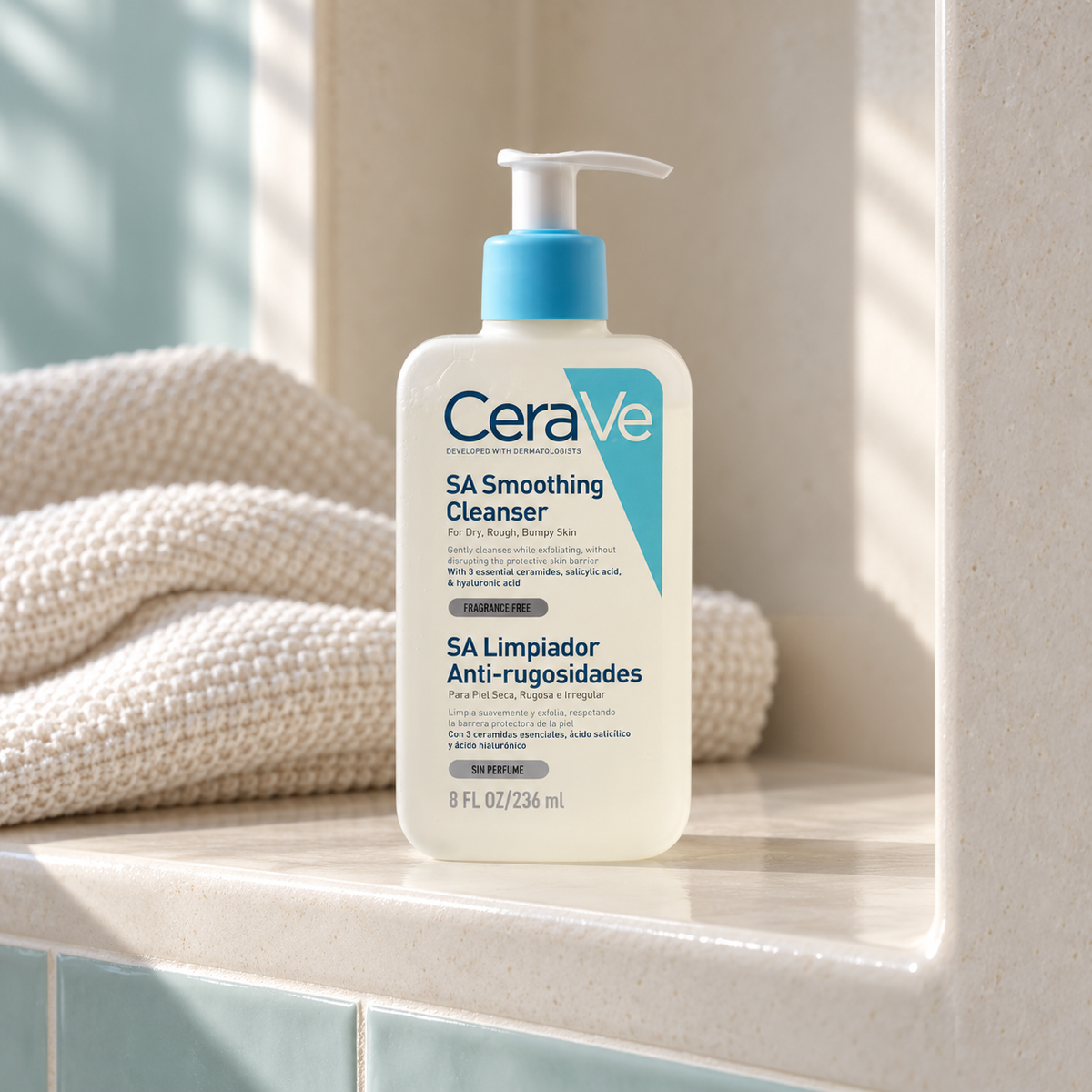 CeraVe Facial Cleansers SA Smoothing 236 ml – atmosférická fotografie – MrRizz