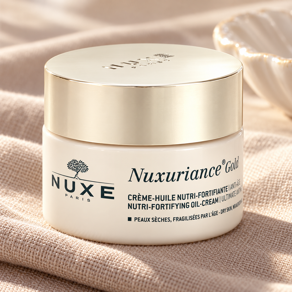 NUXE Nuxuriance Gold Nutri-Fortifying Oil-Cream 50 ml – atmosférická fotografie – MrRizz