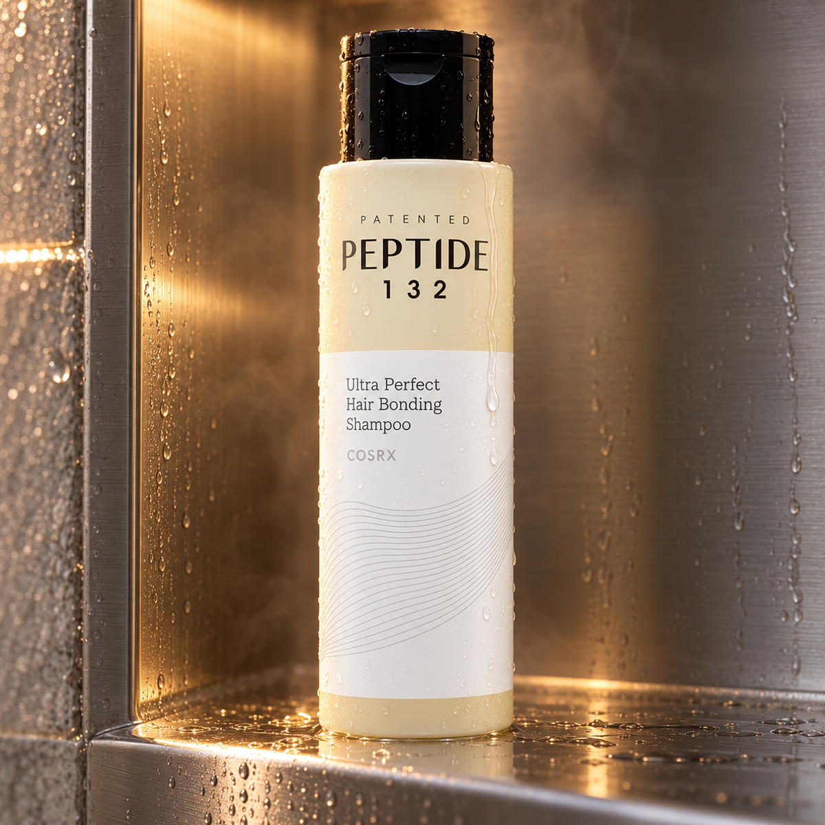 COSRX Peptide-132 Ultra Perfect Hair Bonding Shampoo 200 ml – atmosférická fotografie – MrRizz