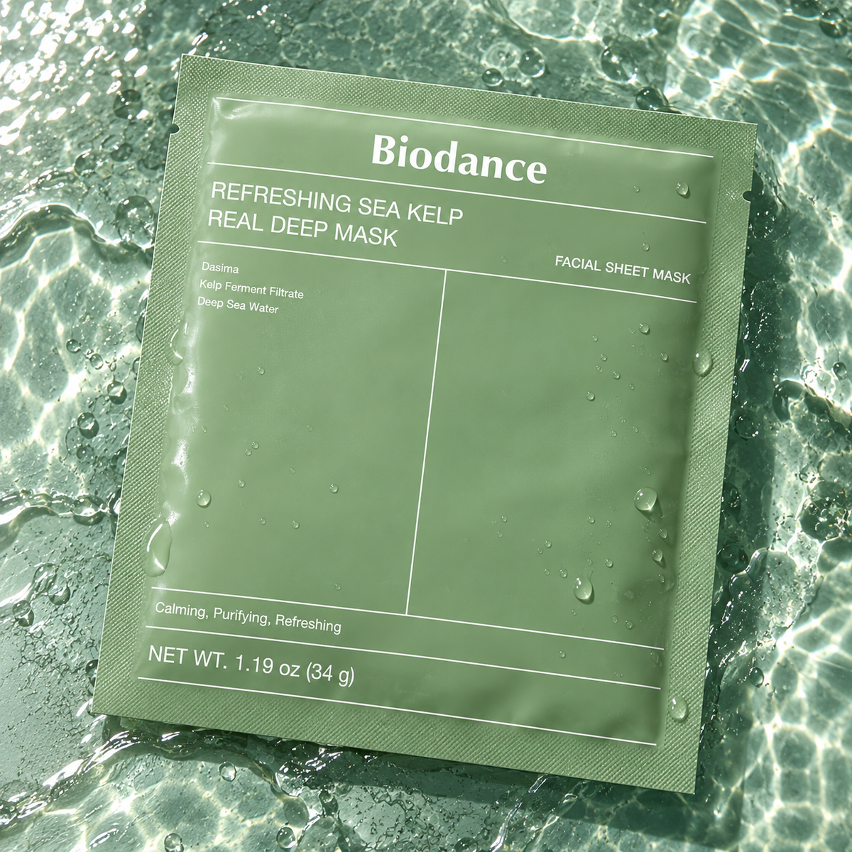 Biodance Sea Kelp Refreshing Real Deep Mask 34 ml – atmosférická fotografie – MrRizz